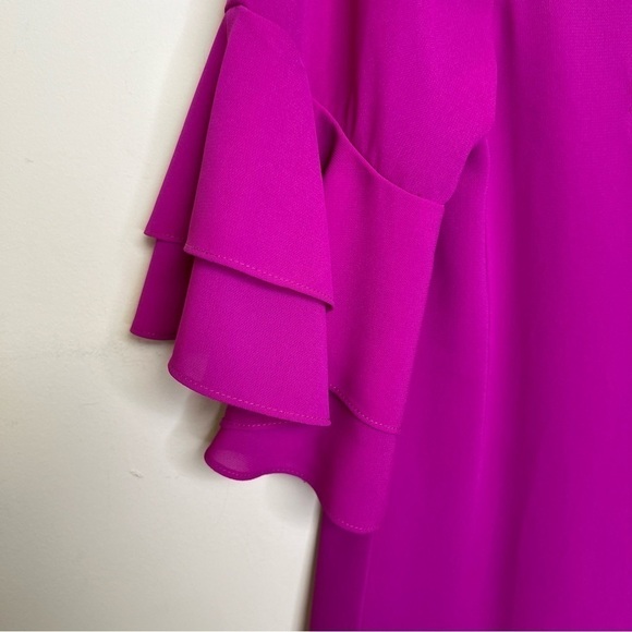 ARYEH Electric Magenta Ruffle Sleeve Blouse - Picture 3 of 8